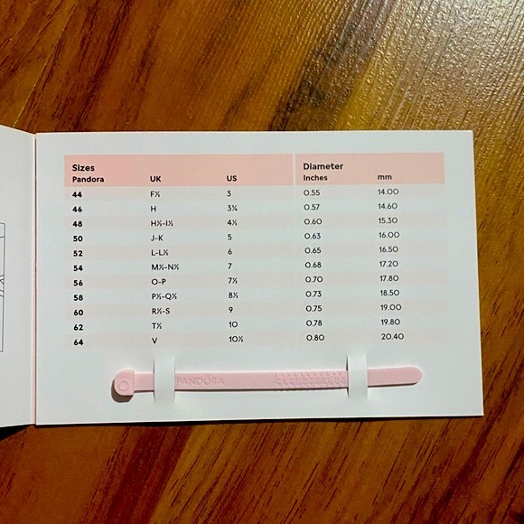 Pandora Jewelry Pandora Ring Sizer Measures Sizes 3 To 5 Flexible And Accurate Brand New